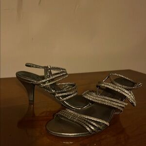 Elegant New York Transit Brand Metalic Strappy Women's Heels